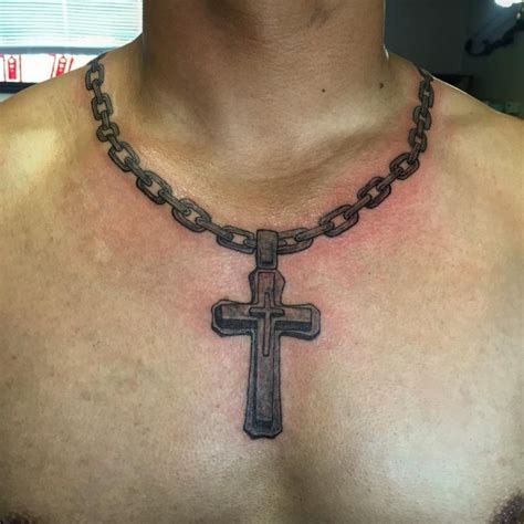 cross tattoo necklace